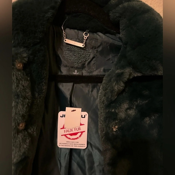 Emerald Green Faux Fur Jou Jou Jacket - size small. New with tags - Picture 5 of 8